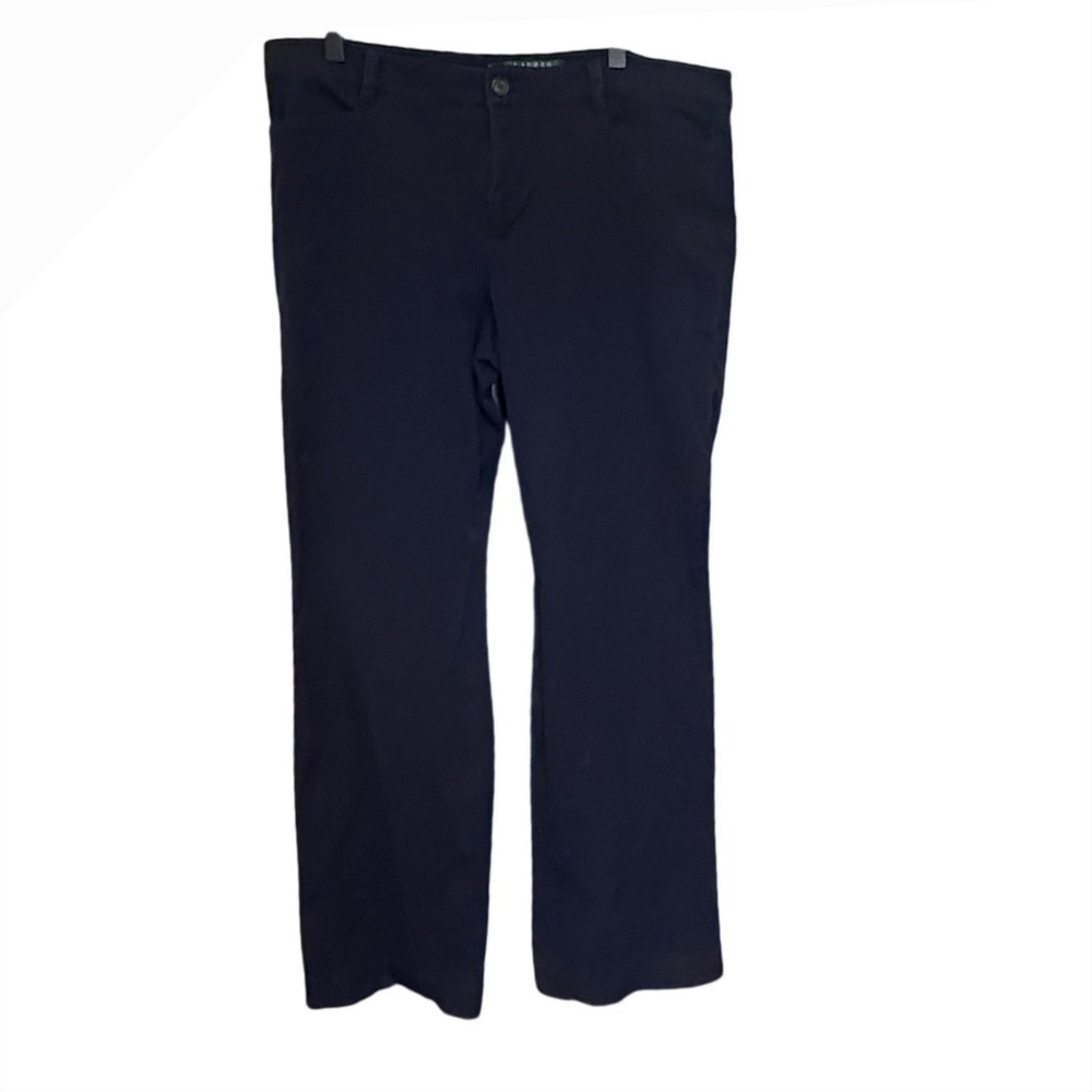 Lauren Ralph Lauren Adelle Pants Straight Leg 14 Navy Blue Excellent Stretch - Picture 1 of 4